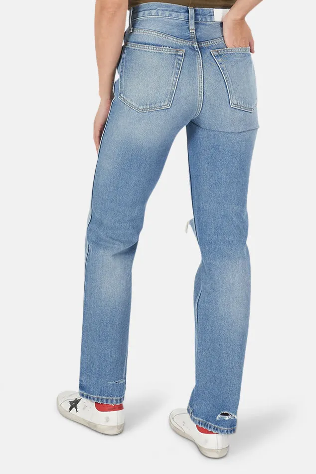 90s High Rise Loose Jean Med Destroyed 12