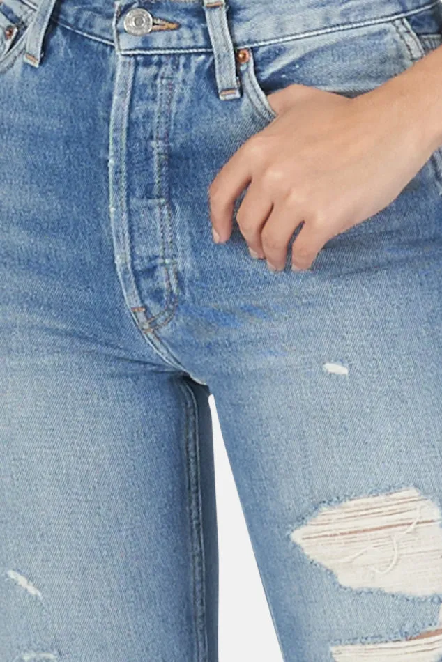 90s High Rise Loose Jean Med Destroyed 12