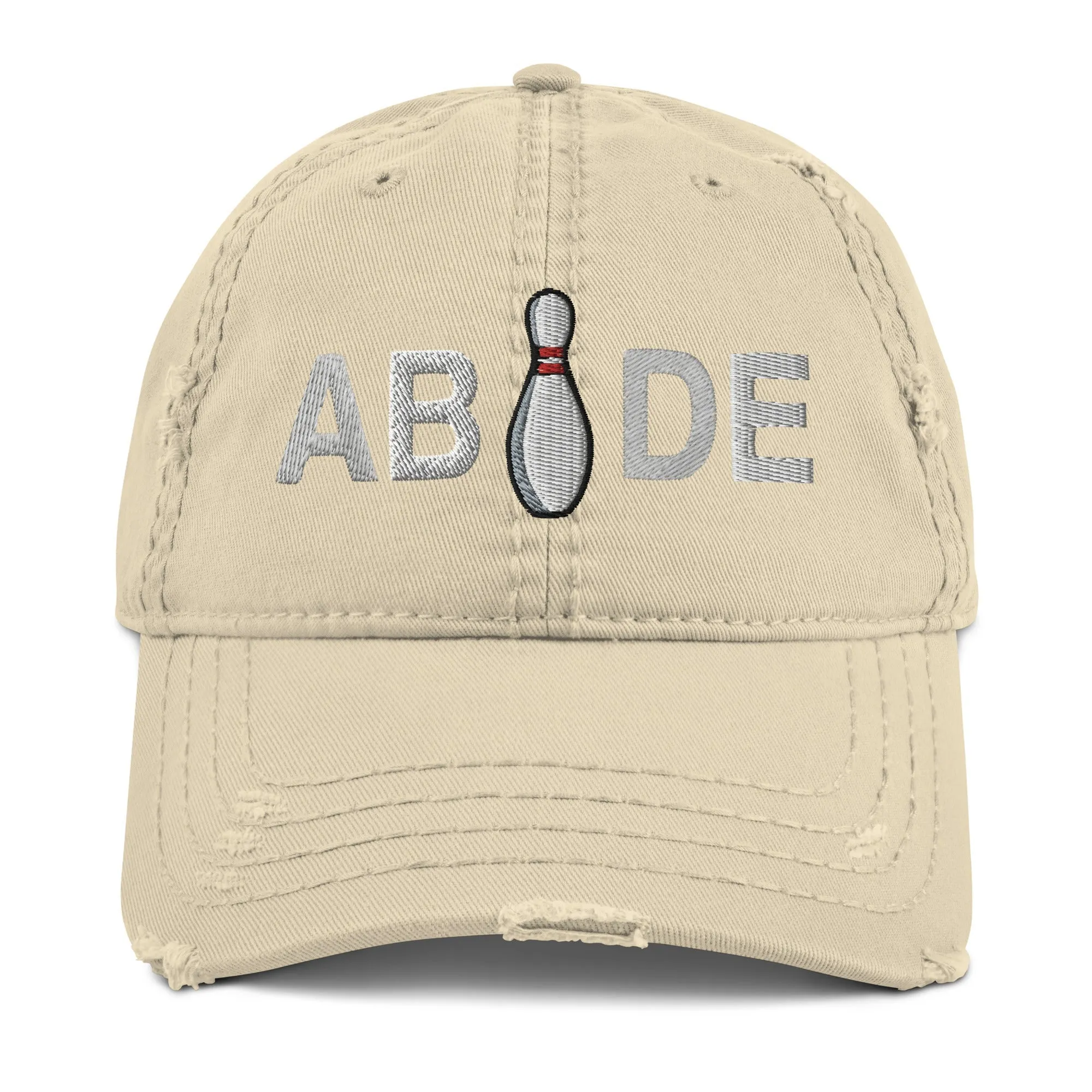 Abide Bowling Pin | Lebowski Distressed Dad Hat