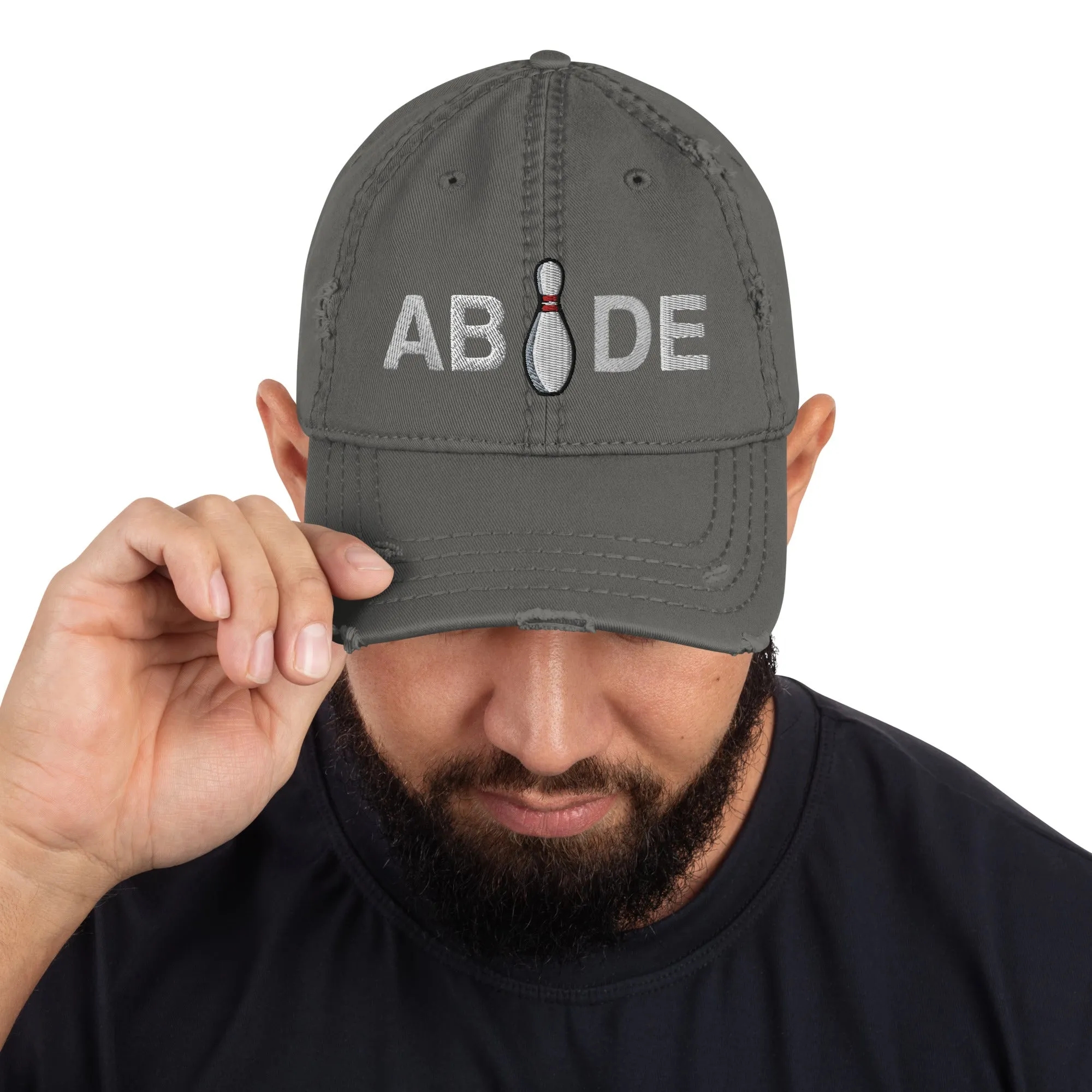 Abide Bowling Pin | Lebowski Distressed Dad Hat