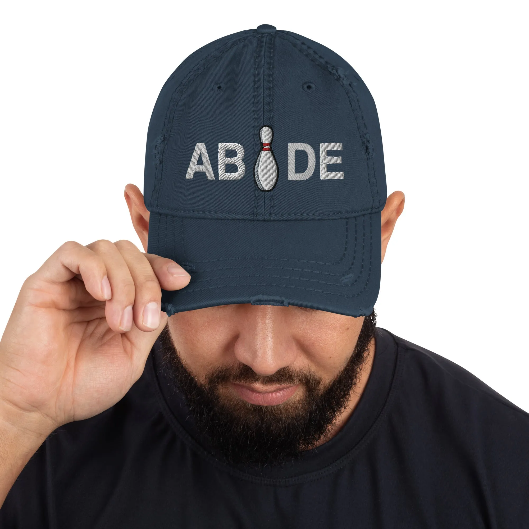 Abide Bowling Pin | Lebowski Distressed Dad Hat