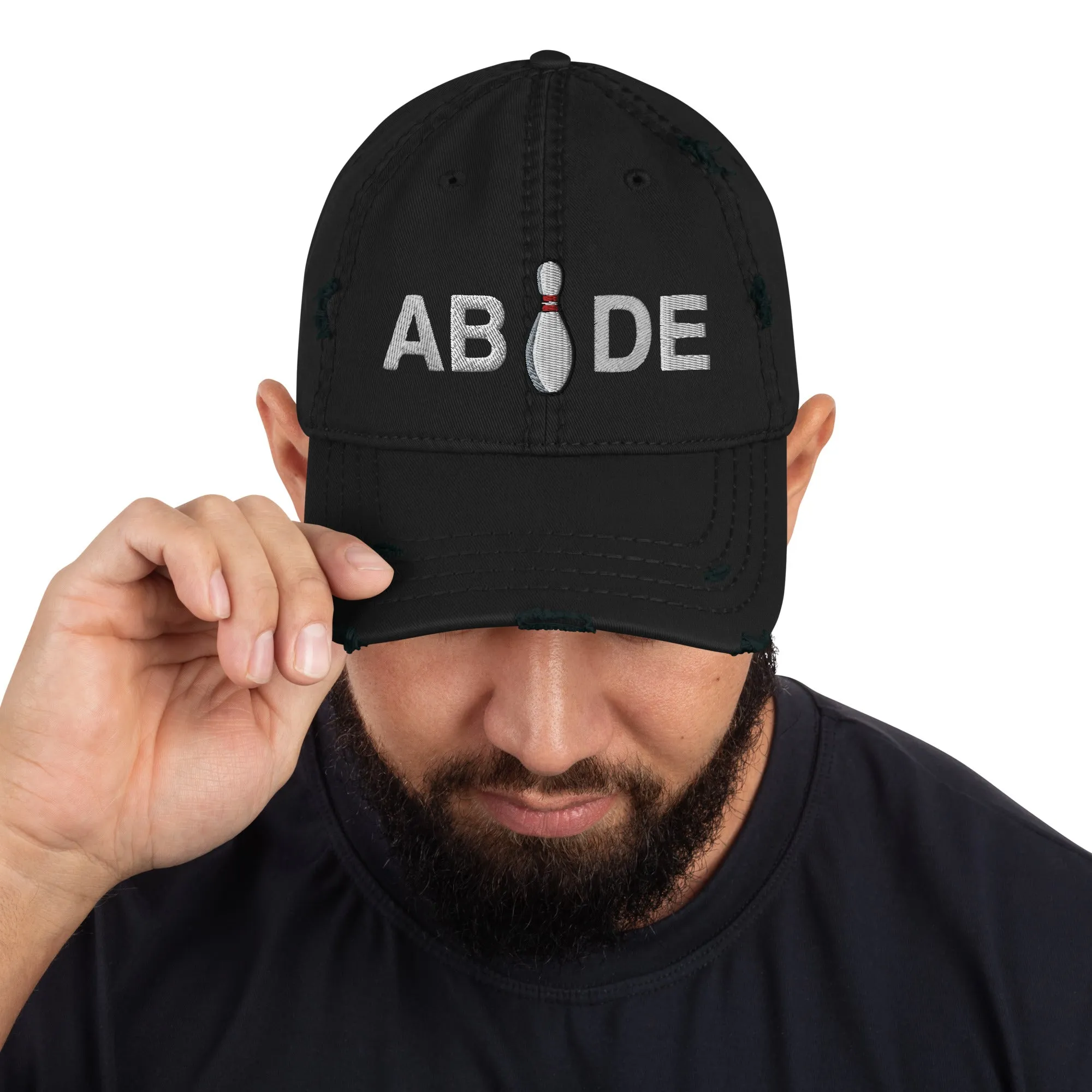Abide Bowling Pin | Lebowski Distressed Dad Hat
