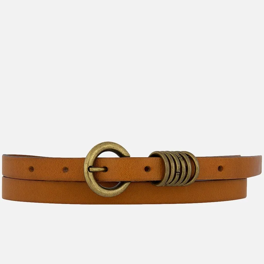 Amsterdam Heritage Alie Skinny Leather Belt For Women - Belts For Dresses