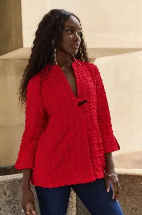 Bubble Jacquard Trapeze Jacket