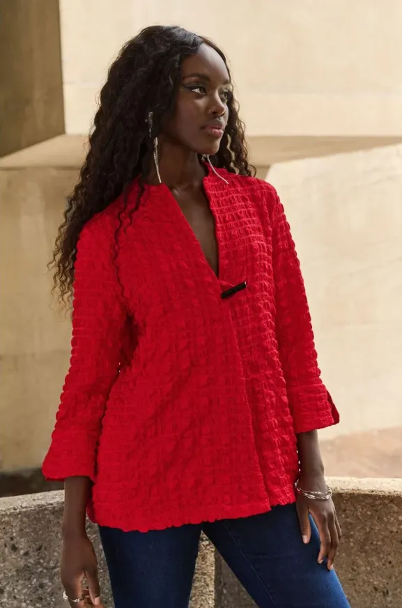 Bubble Jacquard Trapeze Jacket