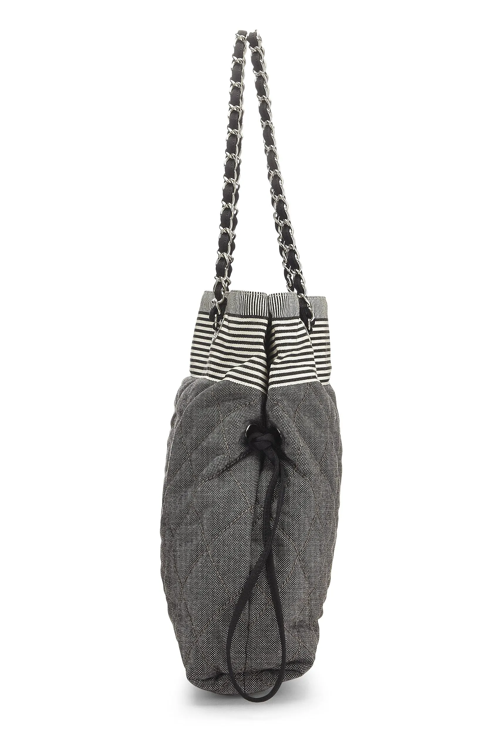 Chanel,  Black Denim 'CC' Bon Bon Tote Medium, Black