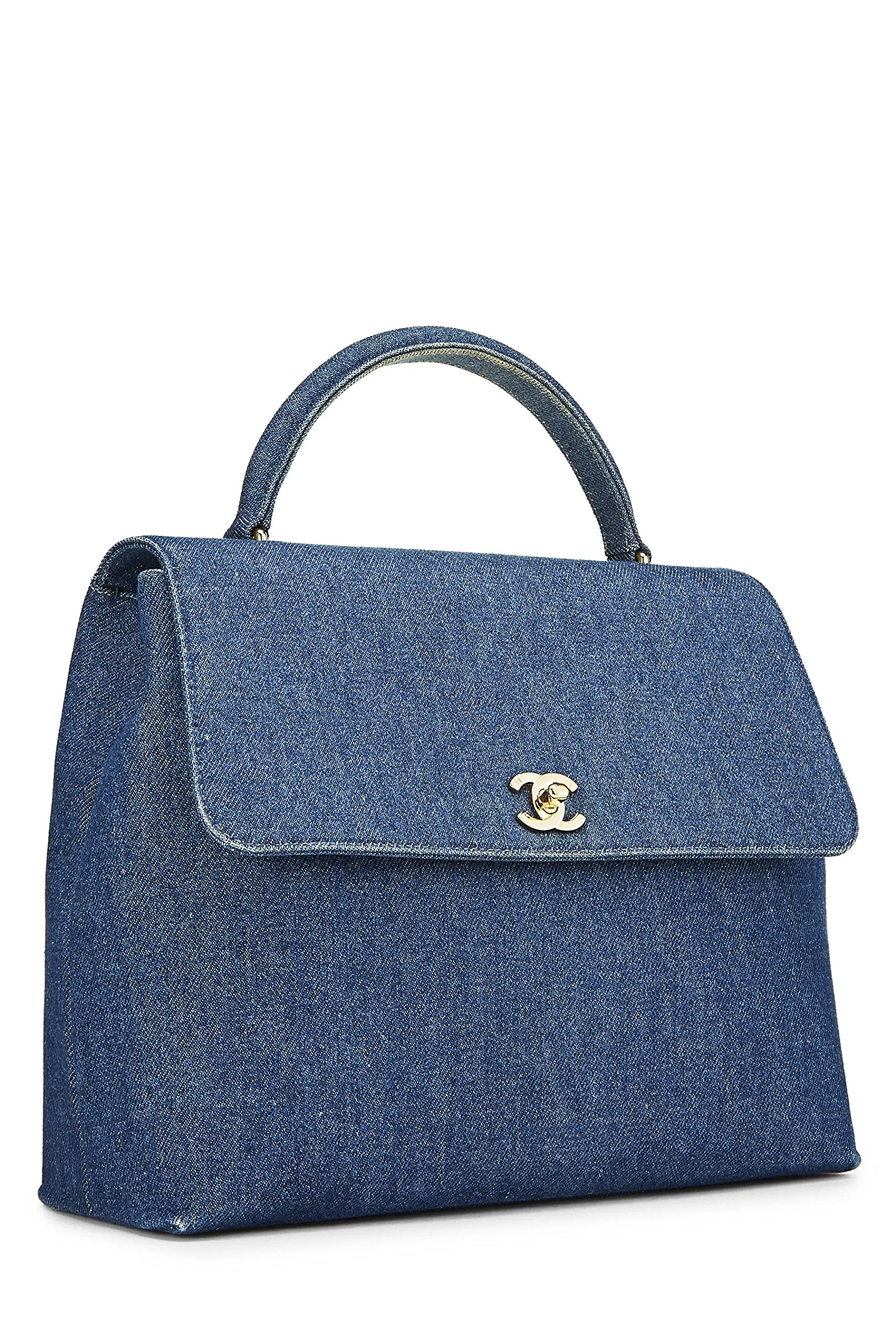 Chanel,  Blue Denim Kelly, Blue