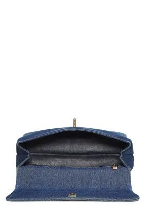 Chanel,  Blue Denim Kelly, Blue