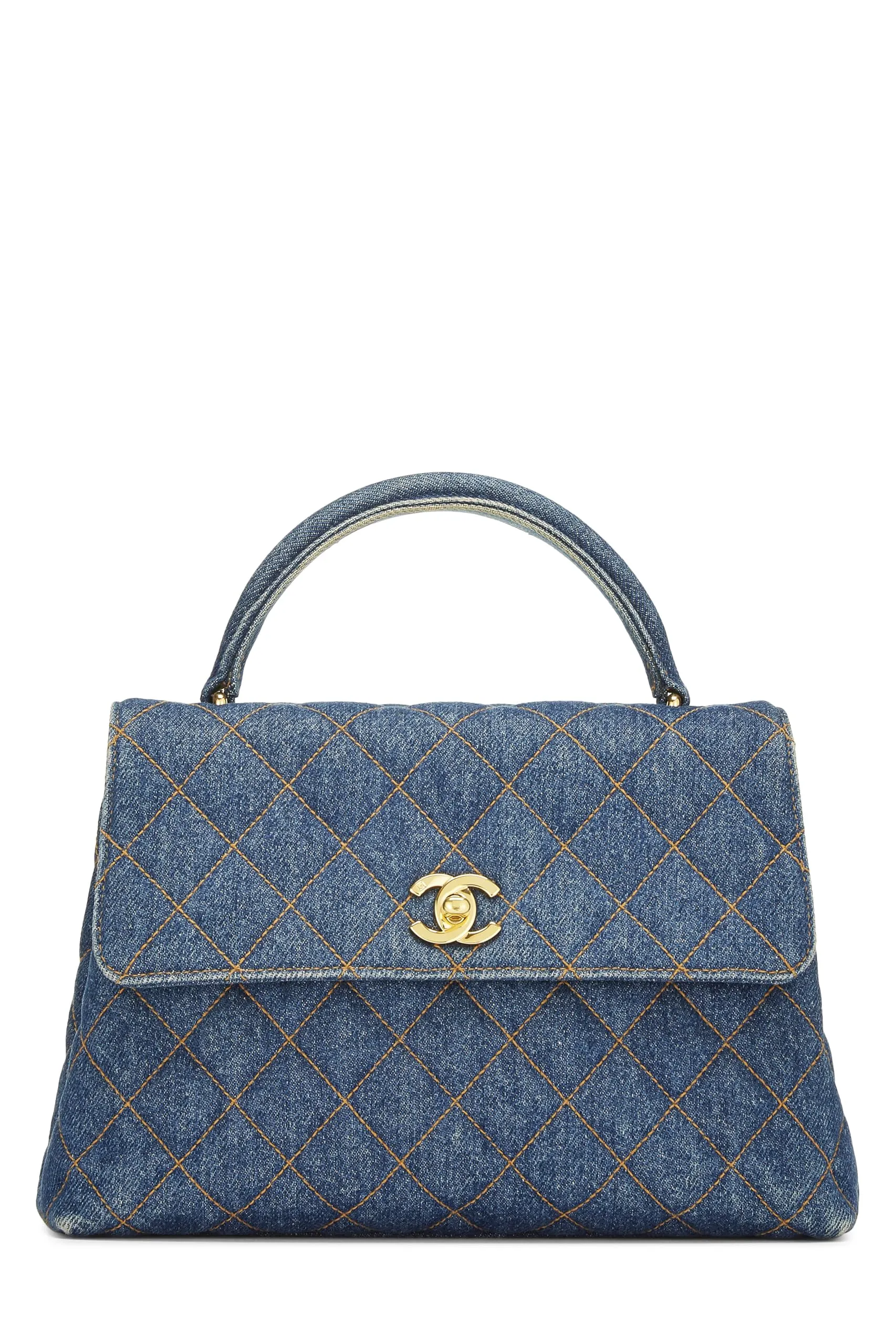 Chanel,  Blue Denim Kelly Small, Blue