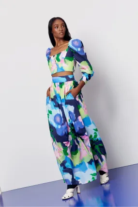 Cocada Top in Oleo Azul Print