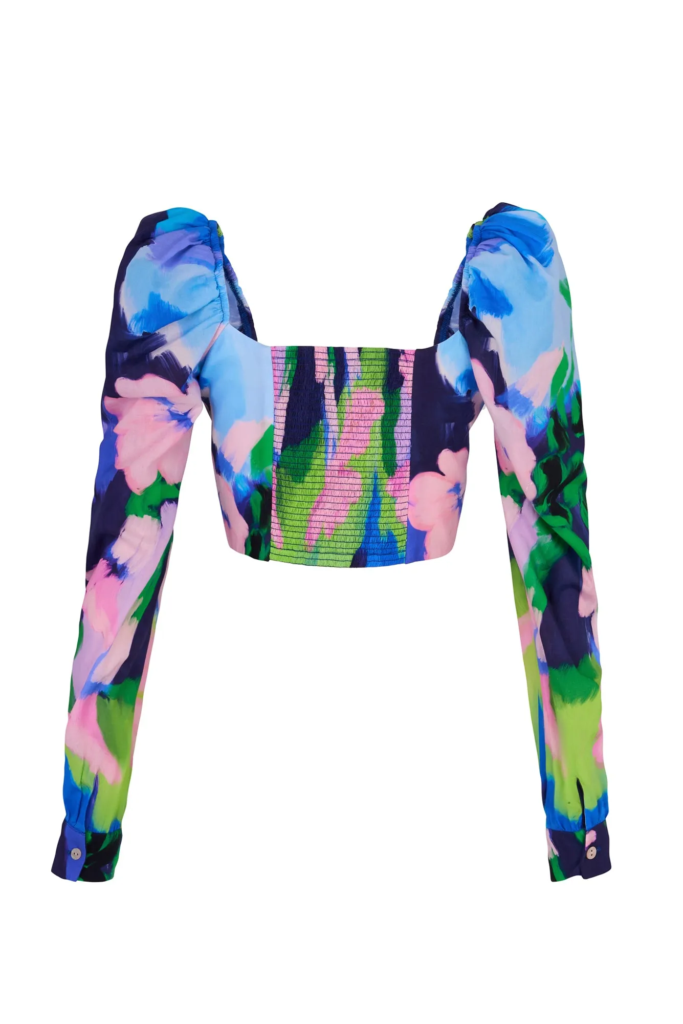 Cocada Top in Oleo Azul Print