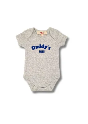 Daddy's Mini Short Sleeve Bodysuit Grey Marle