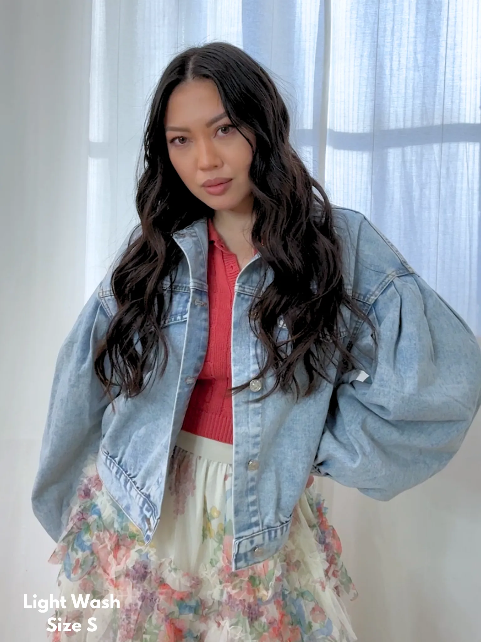Darya Puff Sleeve Denim Jacket