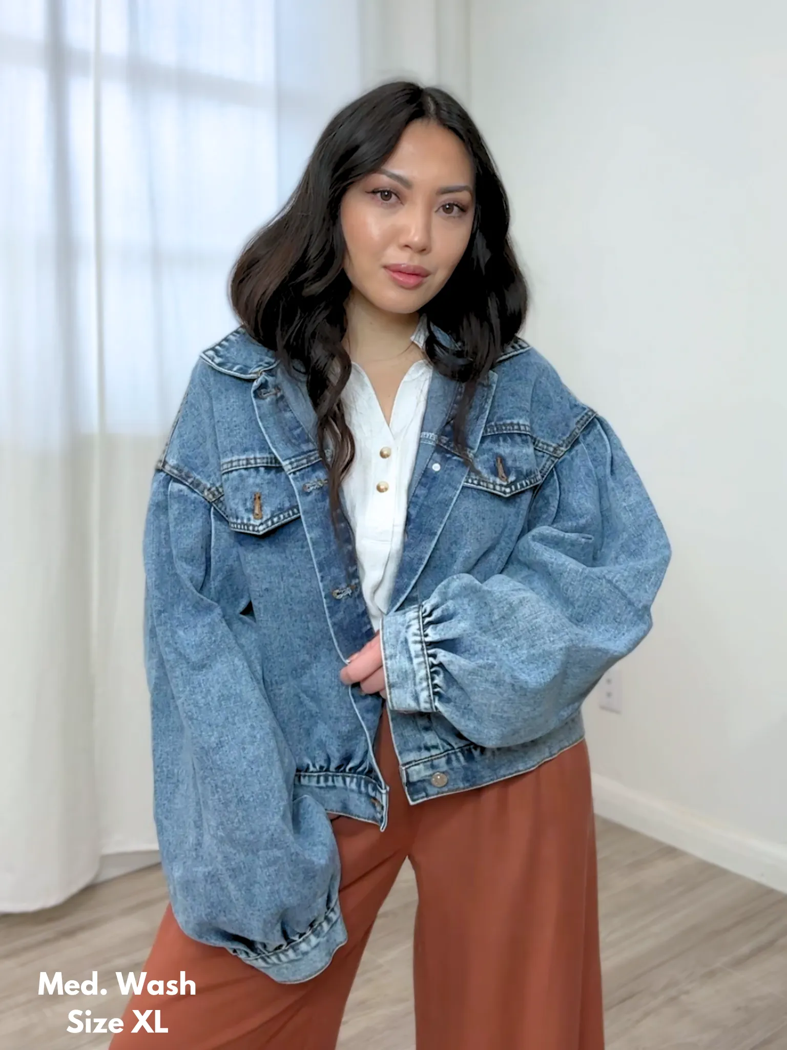Darya Puff Sleeve Denim Jacket