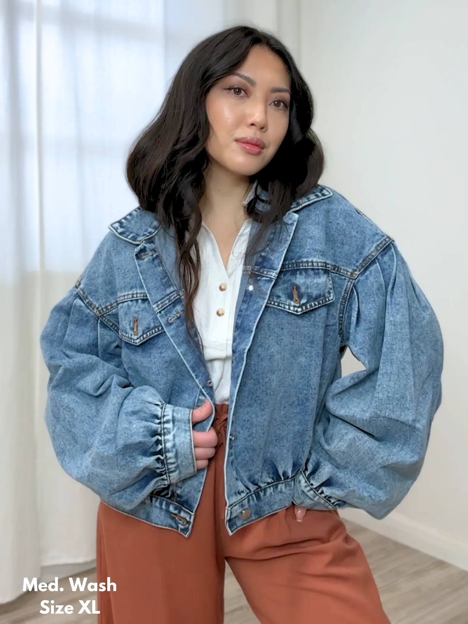 Darya Puff Sleeve Denim Jacket