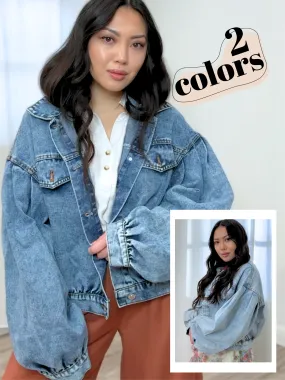Darya Puff Sleeve Denim Jacket