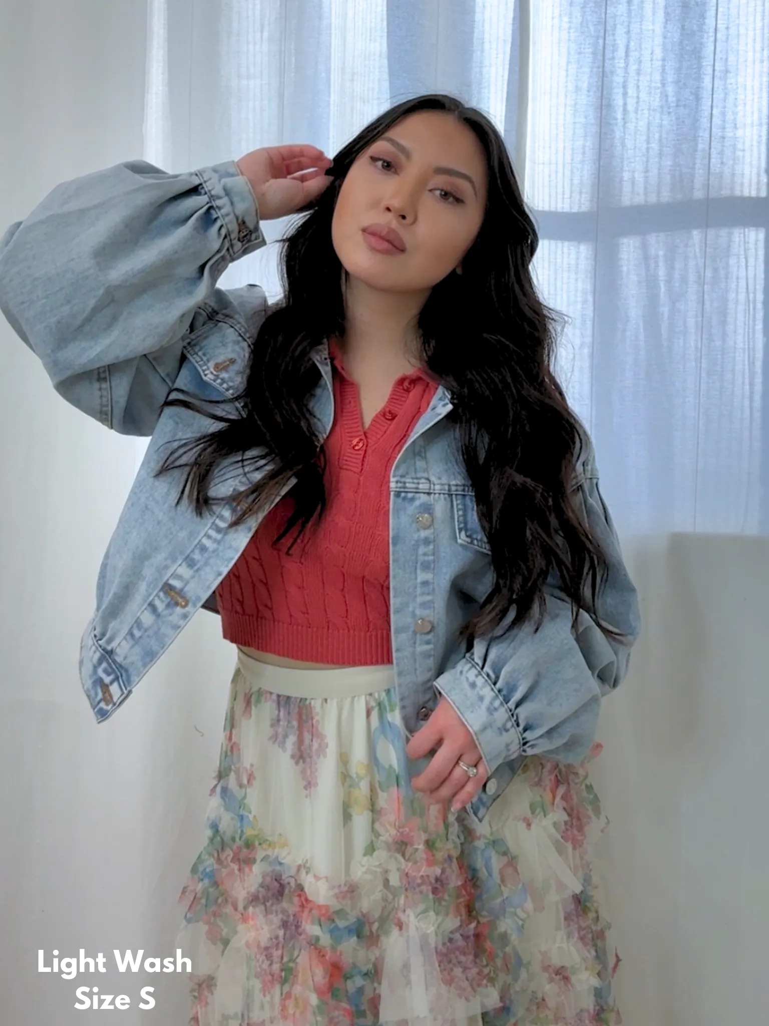 Darya Puff Sleeve Denim Jacket