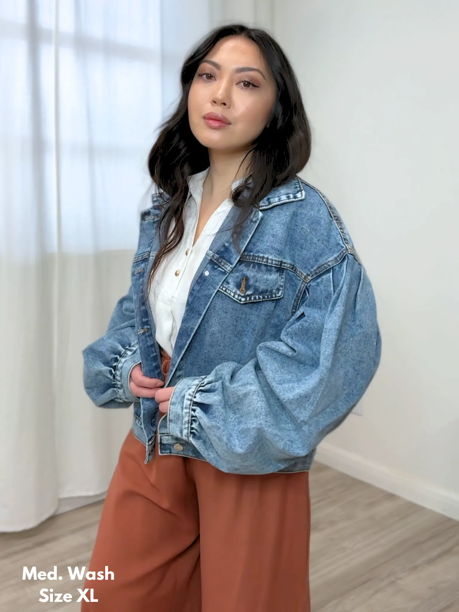 Darya Puff Sleeve Denim Jacket