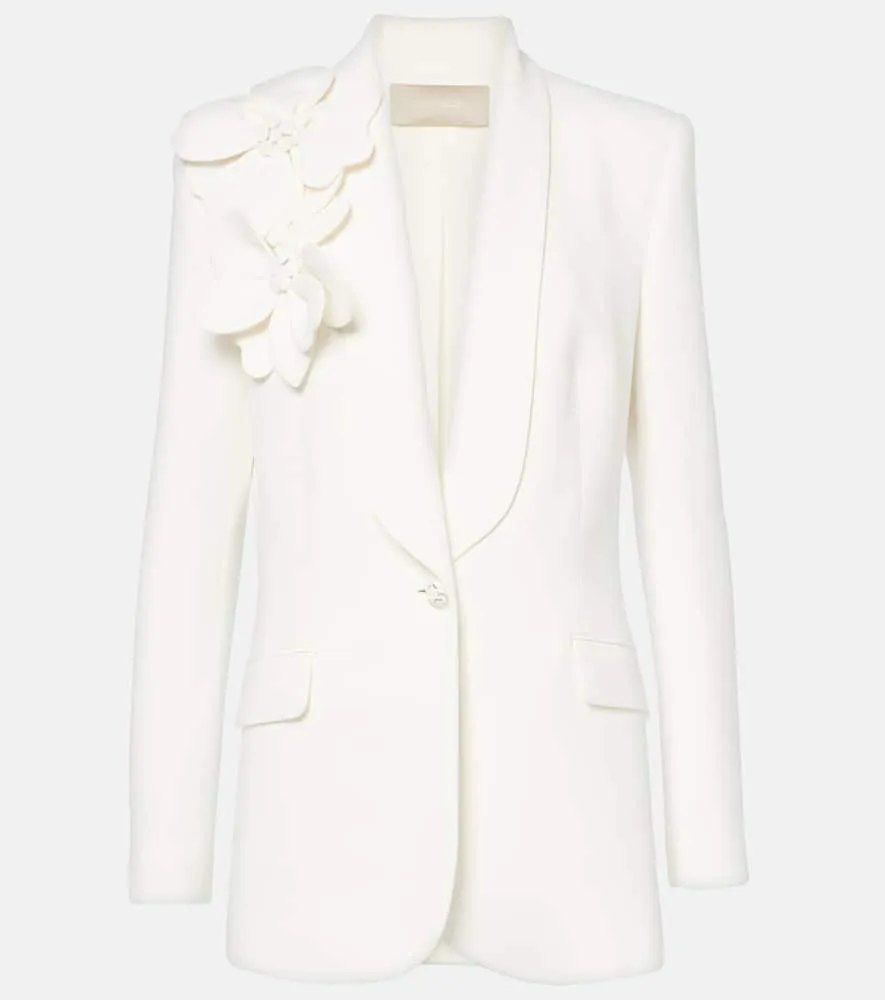 Elie Saab Floral-appliqu√É¬© blazer