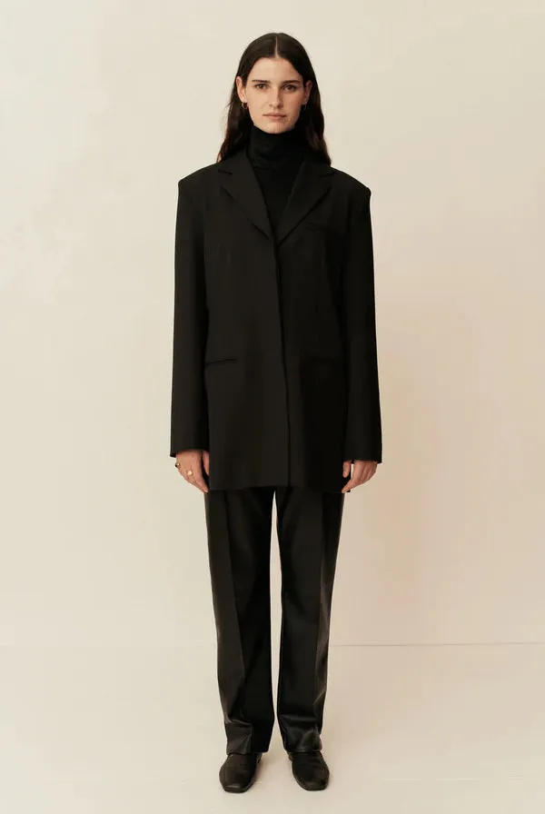 Esse Studios Classico Leather Trouser - Black