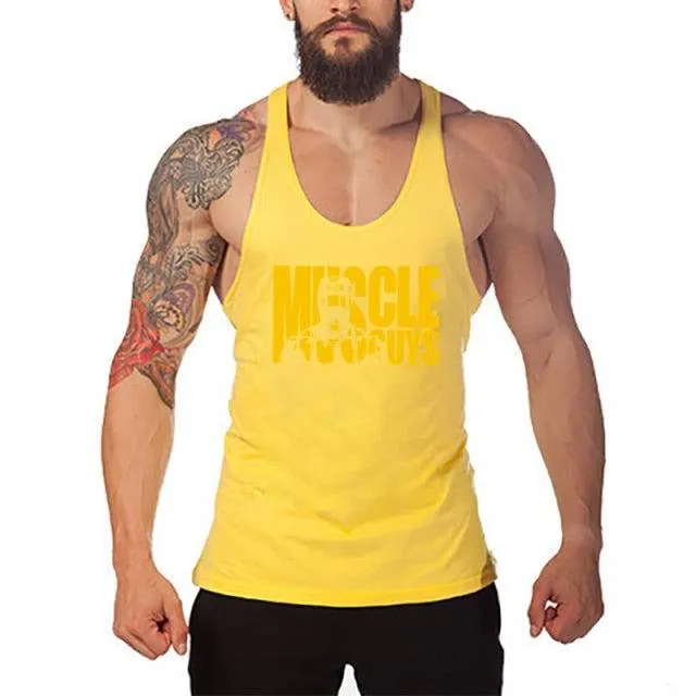 Fitness Stringer Hoodies Muscle Shirt Bodybuilding Clothing Gym Tank Top Mens Sporting Sleeveless shirts
