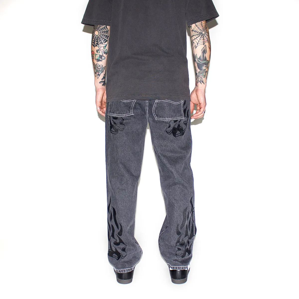 Flamepuzz Relaxed Denim Pant