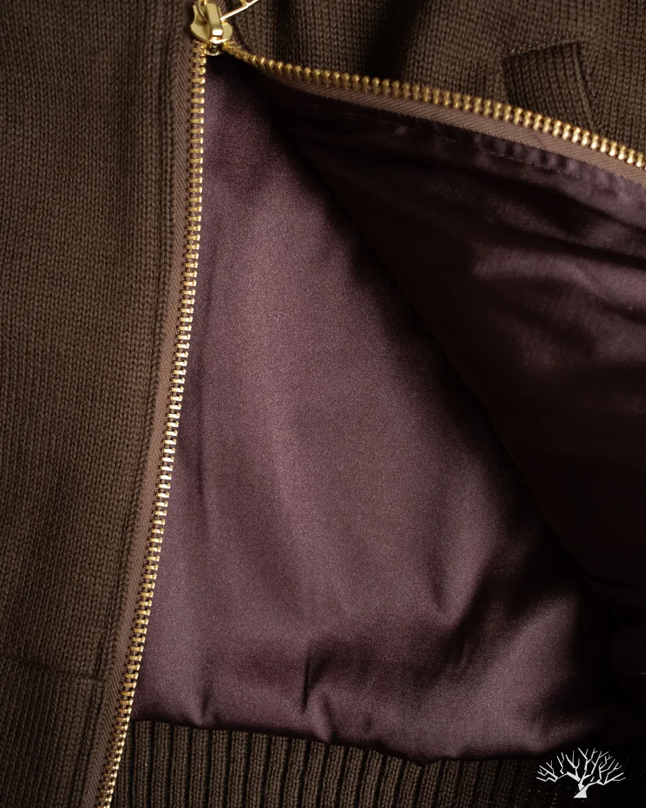 Full-Throttle Moto-Sweater - Brown