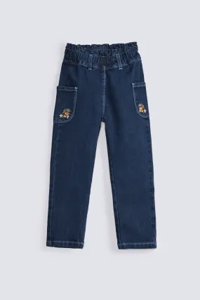 GIRLS EMBROIDERED LOOSE DENIM