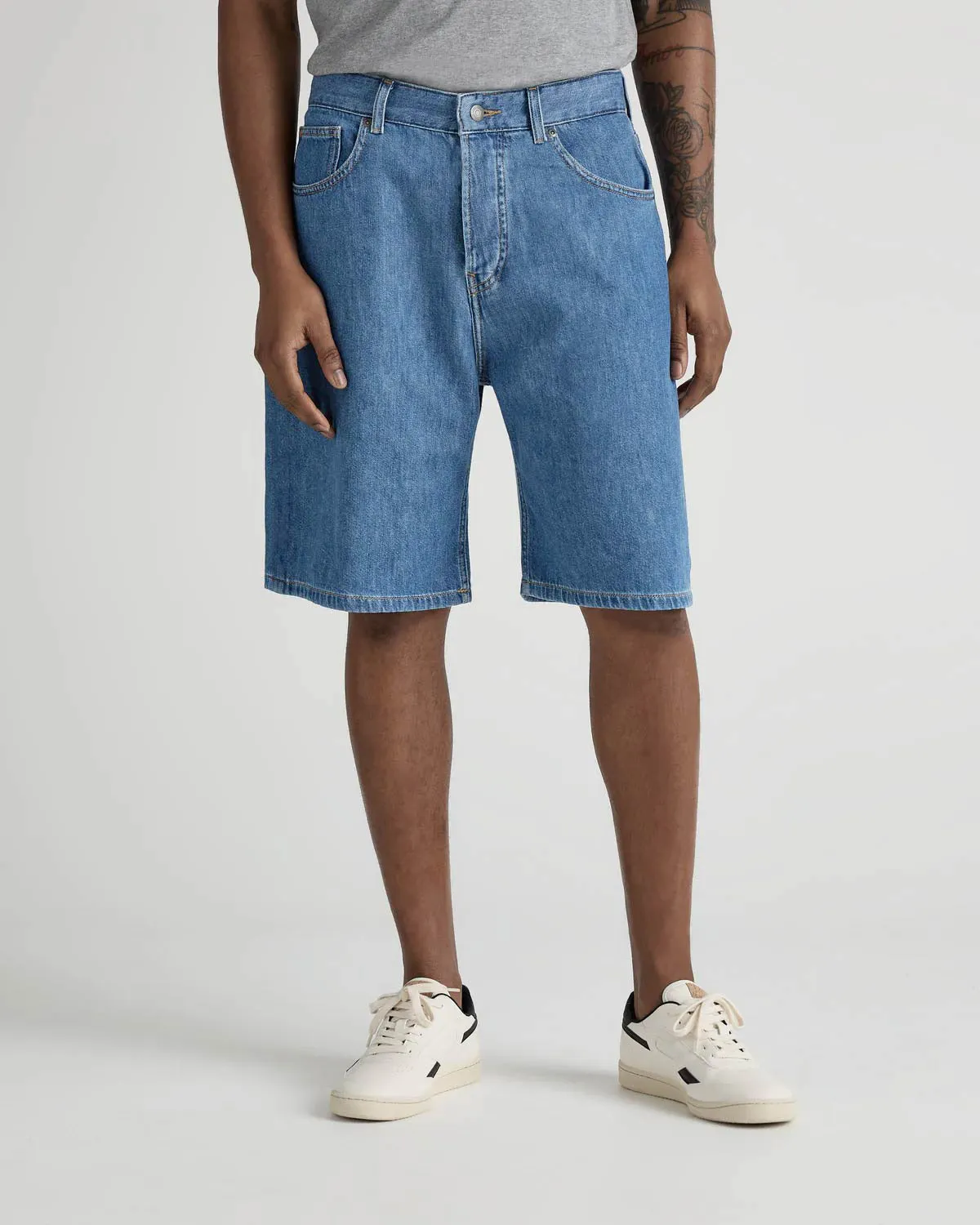 James Denim Short - Medium Stone