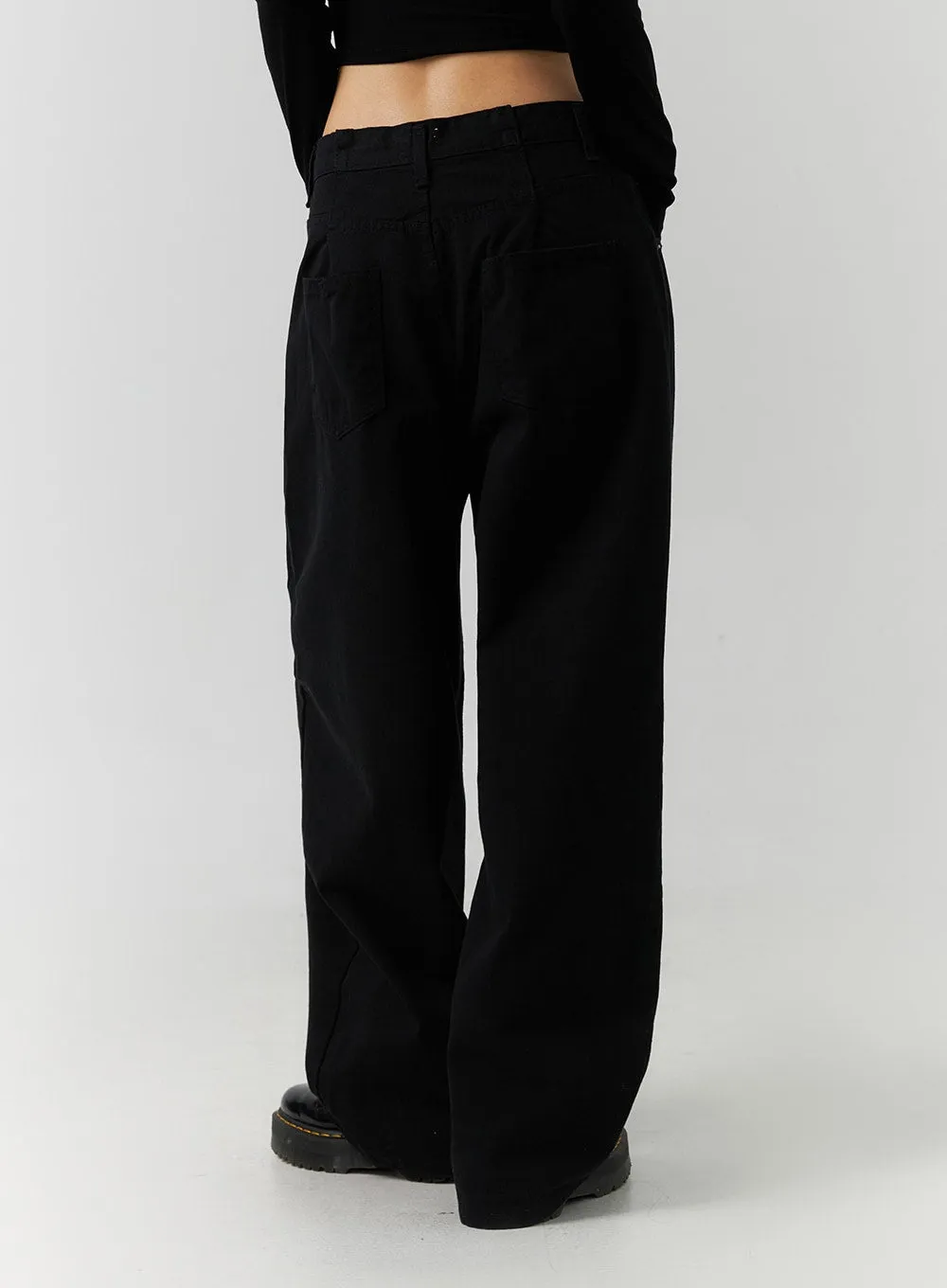 Low-Rise Loose Fit Streetwear Denim (Unisex) ID305