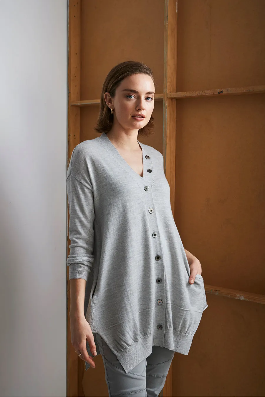 Mainline Cardi - Silver