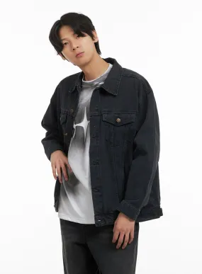 Men's Denim Buttoned Jacket IY410