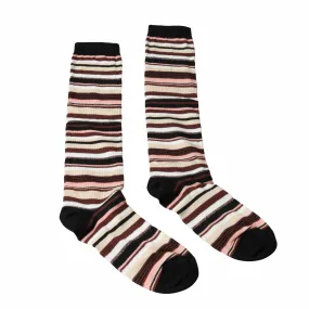 Missoni GM00CMD5219 0003 Burgundy/Peach Knee Length Socks