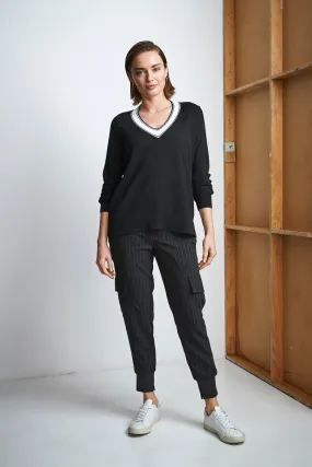 Nicole Sweater - Black/White