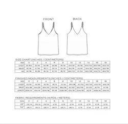Ogden Cami sizes 0-18 and 14- 30