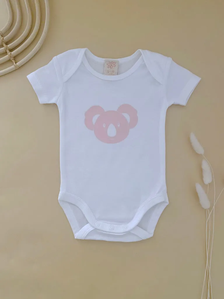Pink Koala Short Sleeve Bodysuit