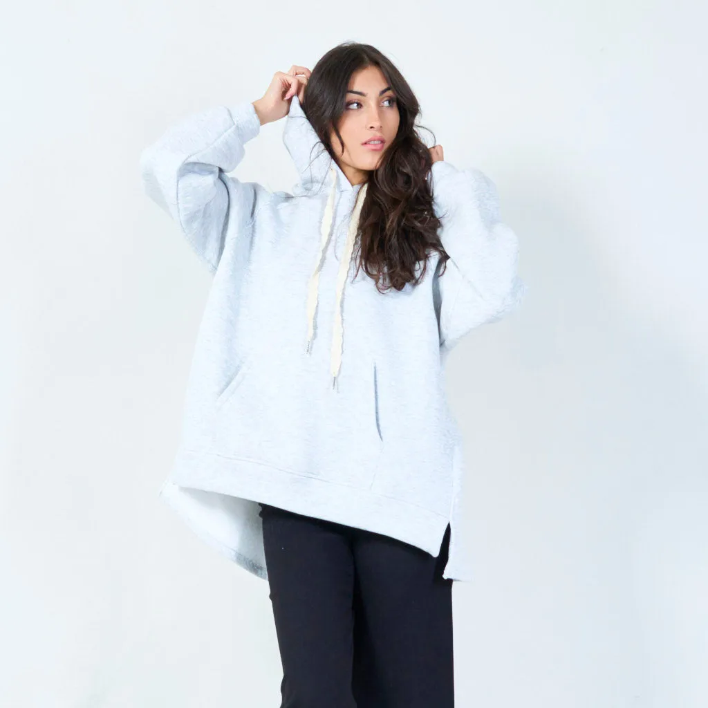 Relaxed hoodie with unique drawstring wholesale