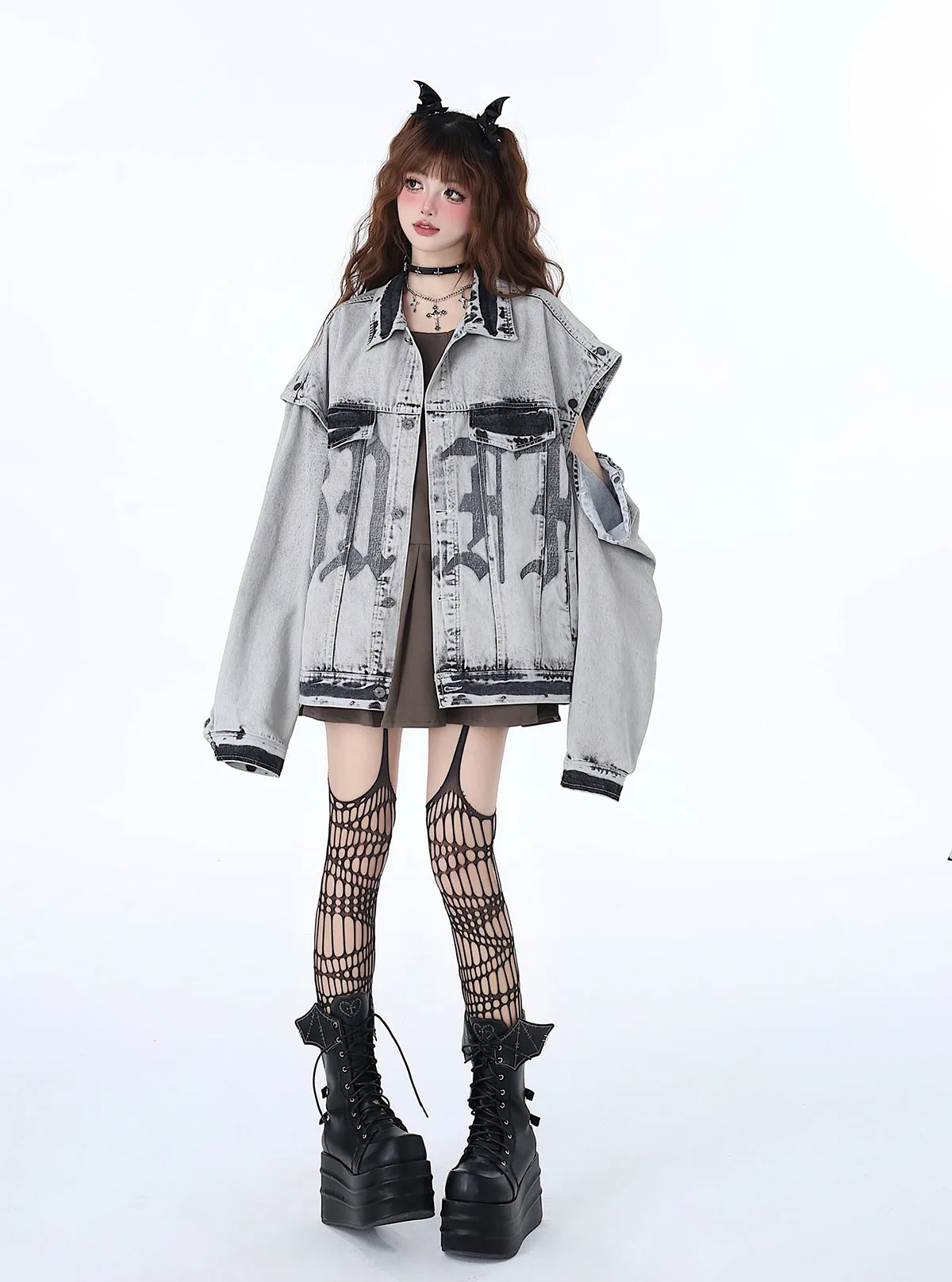 Retro American Denim Loose Street Jacket Design Bike Niche