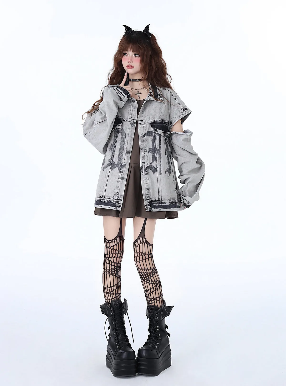 Retro American Denim Loose Street Jacket Design Bike Niche