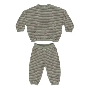 Rylee   Cru - Relaxed Top   Pant Set - Retro Stripe