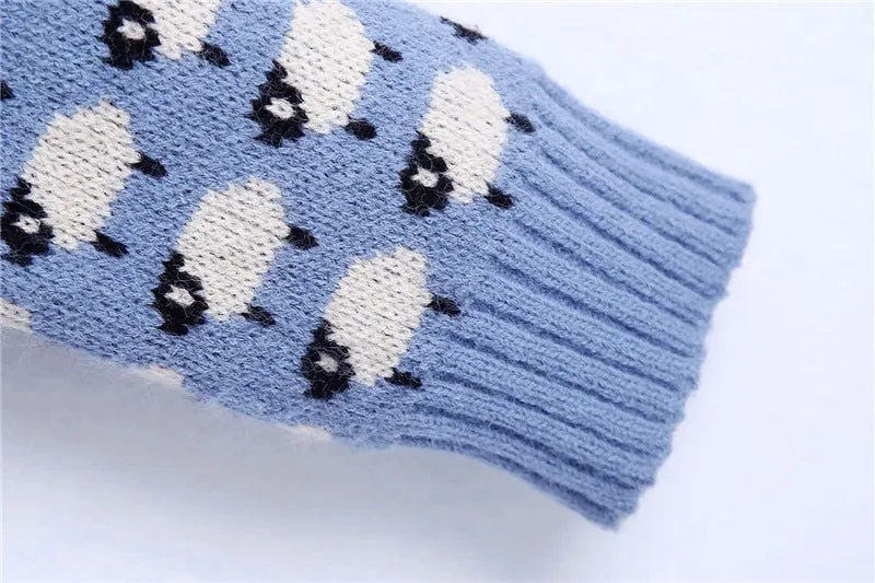 SHEEP JACQUARD KNIT SWEATER
