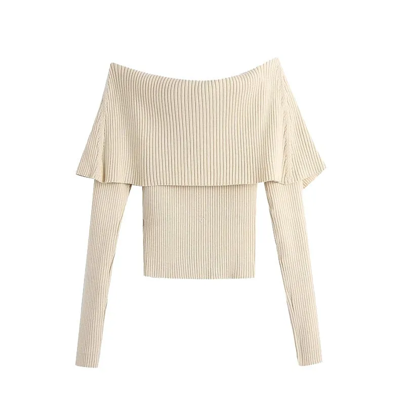 SHOULDERS KNIT SWEATER