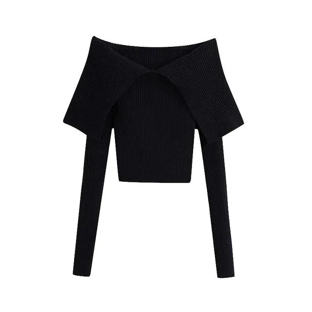 SHOULDERS KNIT SWEATER
