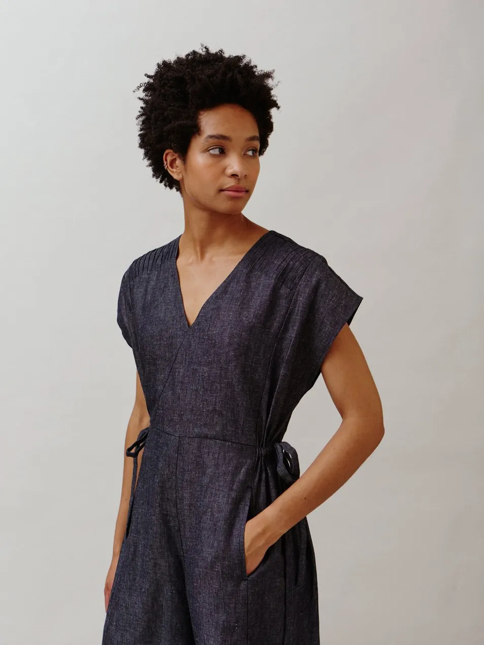 Sideline | Ava Jumpsuit | Dark Indigo