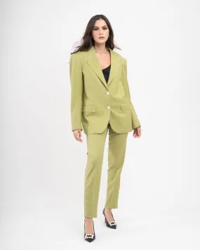 Slacks with zipper on hem (Avocado)