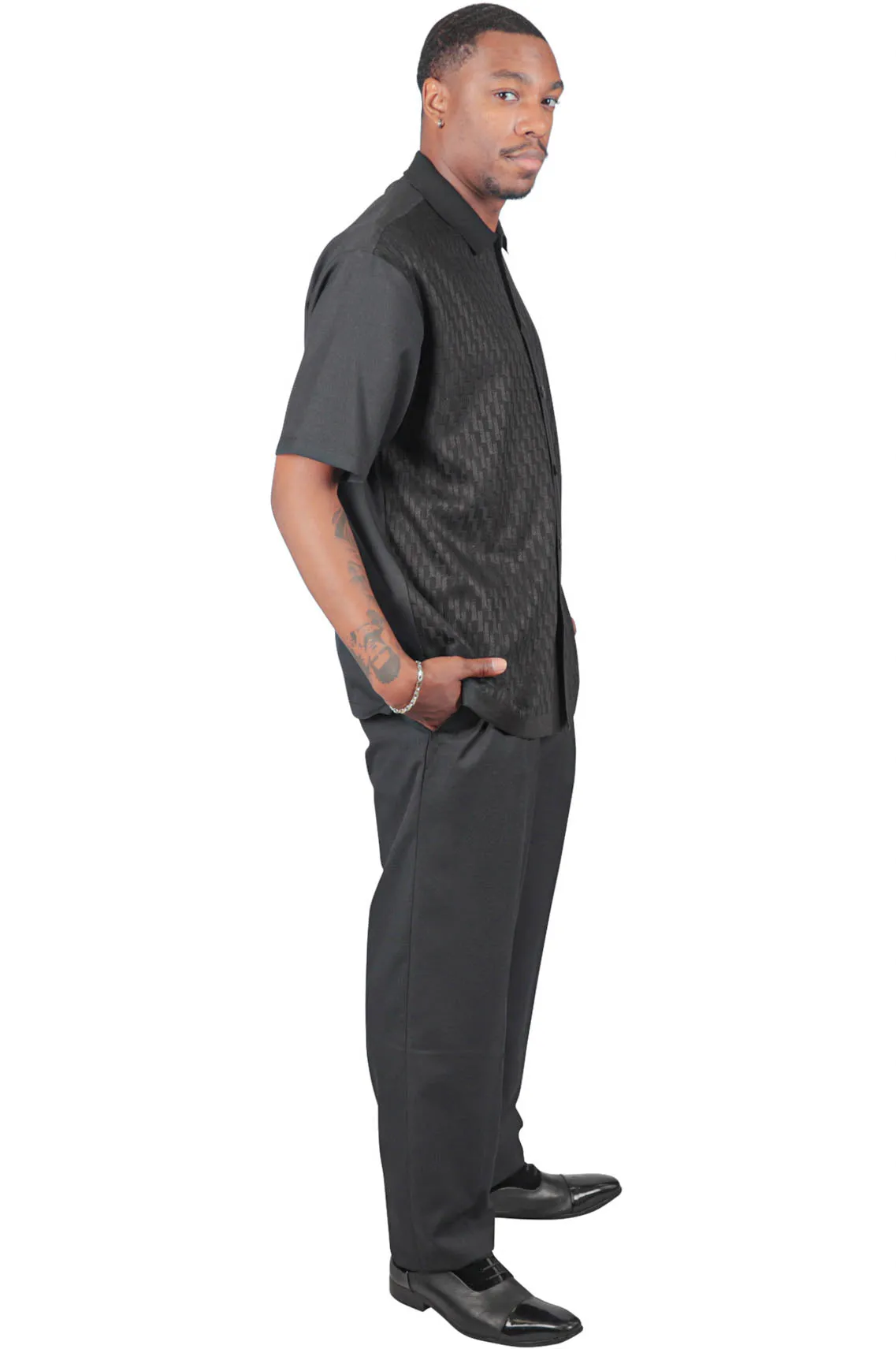 Solid Man 2 Piece Set , Black