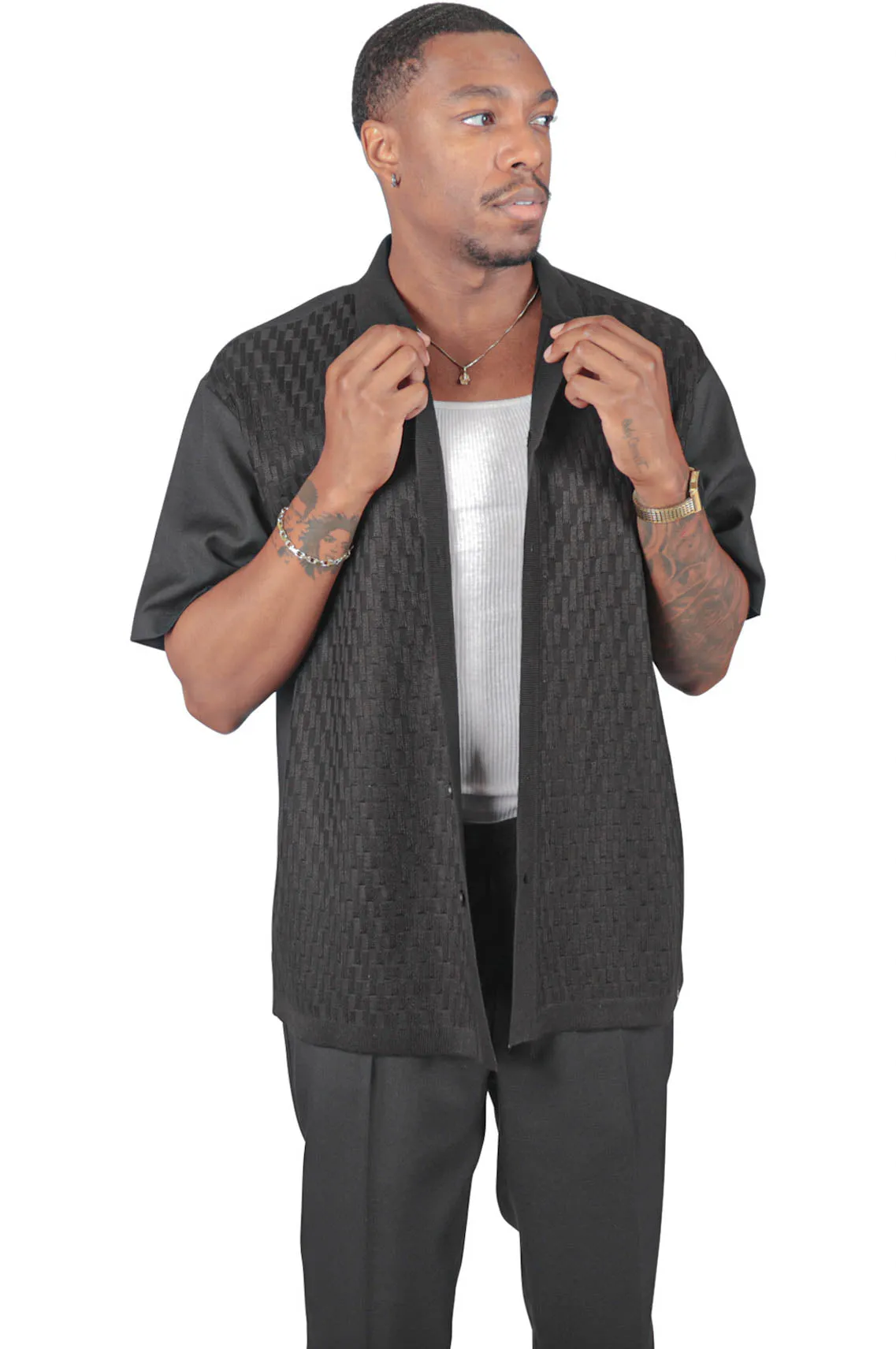 Solid Man 2 Piece Set , Black