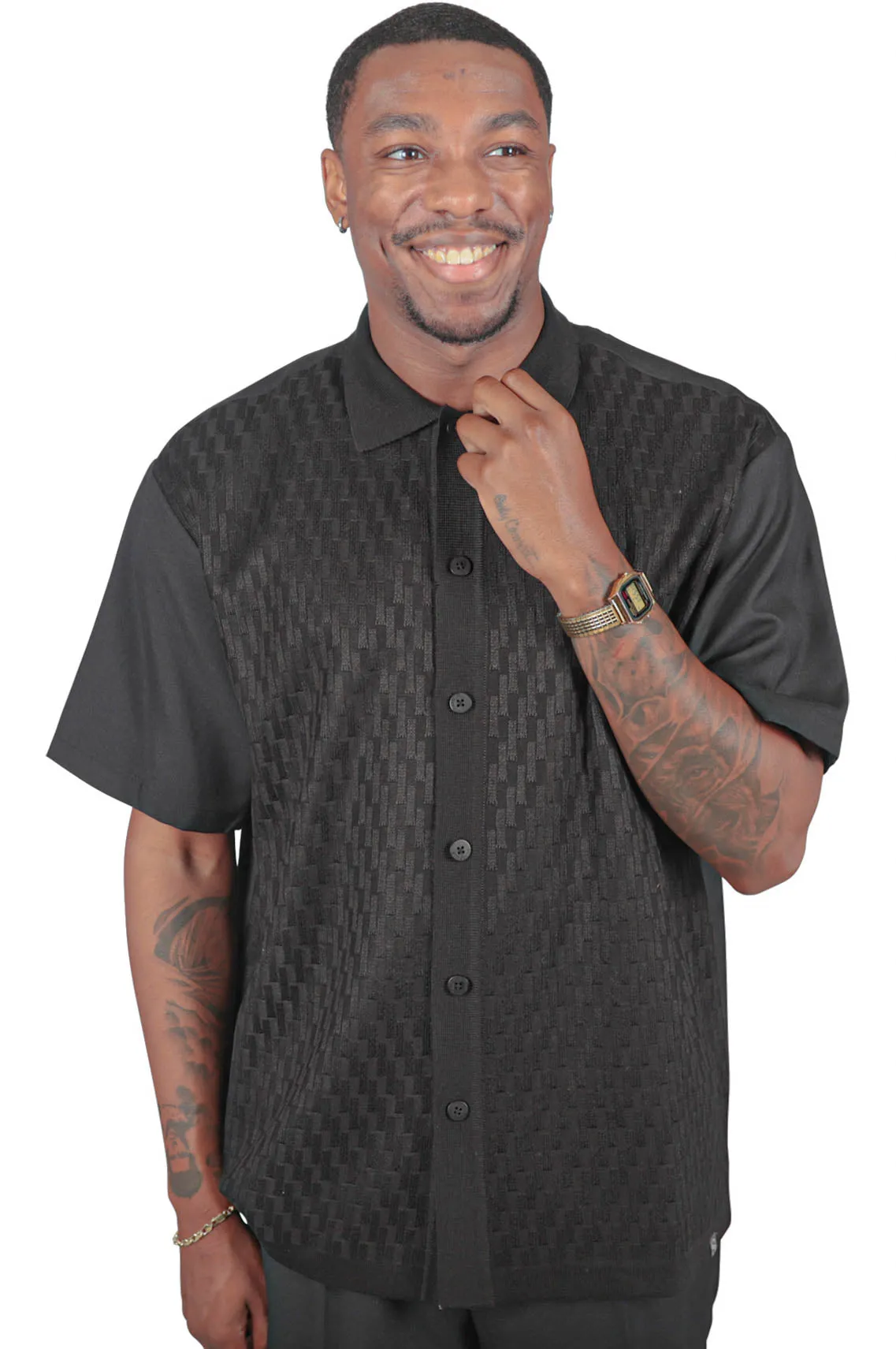 Solid Man 2 Piece Set , Black