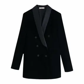 STRAIGHT FIT VELVET BLAZER / VELVET TROUSERS