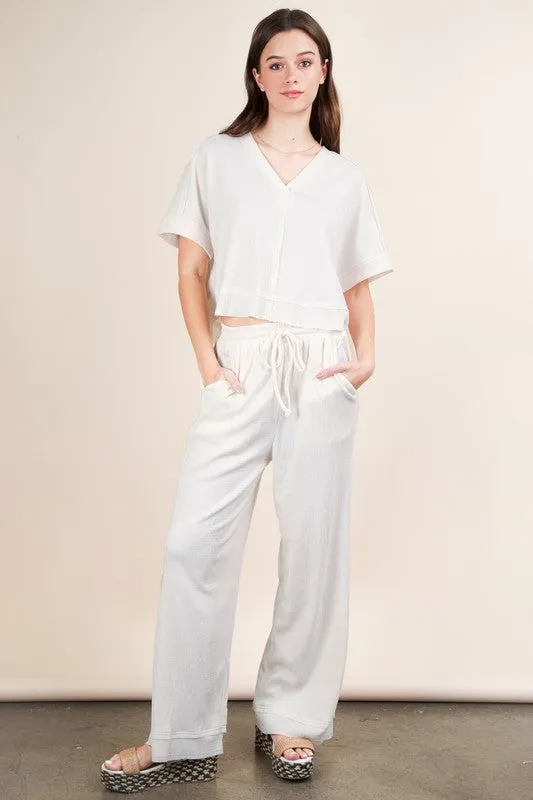 Textured Knit Casual Top